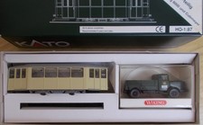Wiking / Kato K 30904 Set Büssing 8000 DB + Strassenbahn Beiwagen