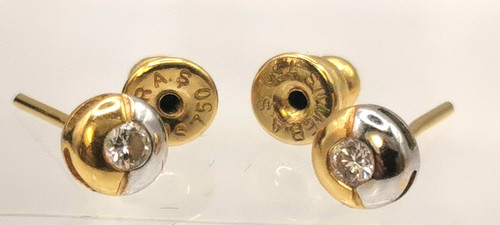 Ohrstecker 750 gelb - ohrstecker,