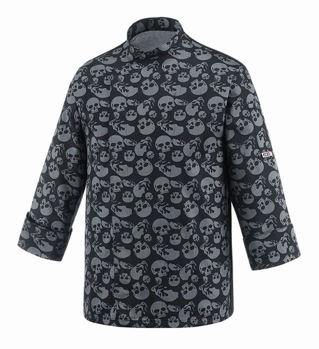 Egochef kochjacke black skulls - egochef,