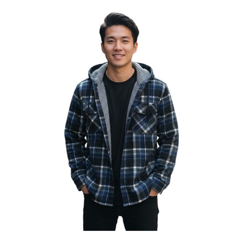 Herren holzfällerjacke mit - herren,