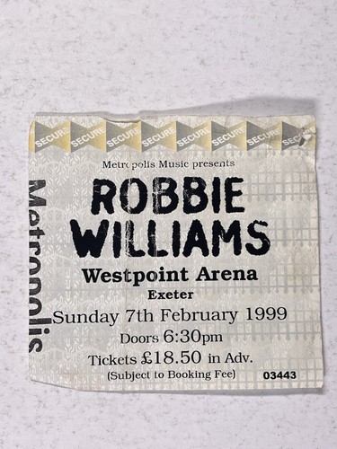 Robbie williams concert ticket - robbie,