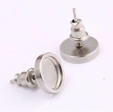 Edelstahl ohrstecker - 10,