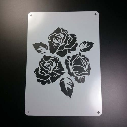 Schablone rosen blüten - a4,