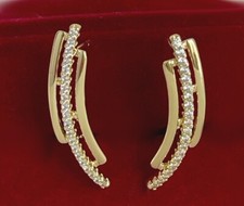 Luxus Ohrringe Creole Zirkonia