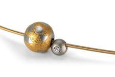 Niessing Schnur Goldkugeln Brillant G/vvs 750 Gold 950 Platin [BRORS 16152]