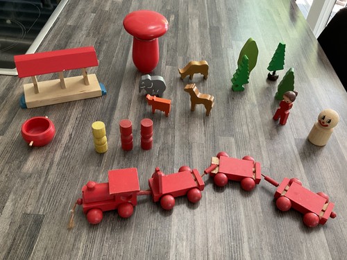 Vintage holzspielzeug konvolut - vintage,