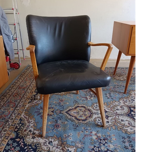Leder sessel schwarz mit - leder,