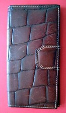 Geldbörse Portemonnaie Fächer für Scheine, Münzen, Karten rotbraun Krokolook