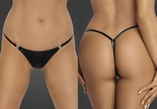 Noir handmade wetlook string - handmade,