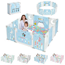 Laufgitter Baby Kunststoff Laufstall Absperrgitter Faltbare Krabbelgitter 150cm