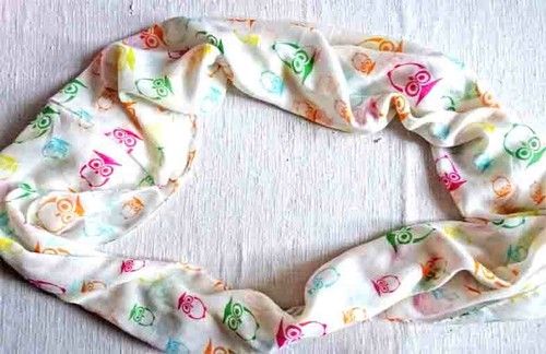 Halstuch weiß bunte - , eulen