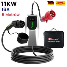 11KW 16A Typ2 EV Ladekabel Elektroautos 3 Phase Einstellbarer Strom Tragbares 5M