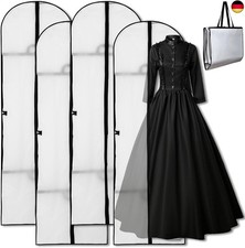 BUCOMTU Kleidersäcke 4 Stück Kleidersack Lang 60x180 cm Wasserdichte und M