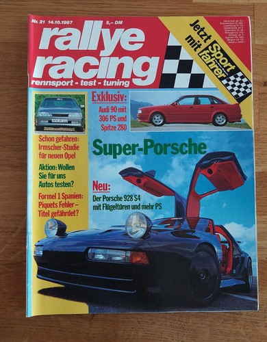 Rallye racing 1987 porsche - racing, 21/1987