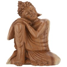 Sitzender Buddha, Holzbuddha