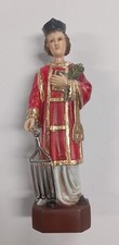Statue San Lorenzo CM 28 (11,02 inches) Harz Dekoriert Handarbeit
