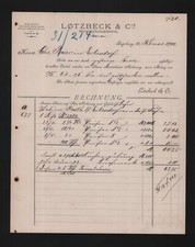 AUGSBURG, Rechnung 1900, Lotzbeck & Cie. Schnupf-Tabak-Fabrik