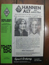 Fohlenecho Fohlen-Echo Borussia Mönchengladbach-MSV Duisburg 7.Januar 1977/78