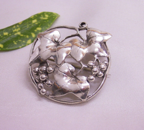 Jugendstil silberbrosche - jugendstil,