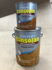 Profi Consolan 0,75L Wetterschutz Aqua-Lasur TEAK Holzlasur Fenster (S265)