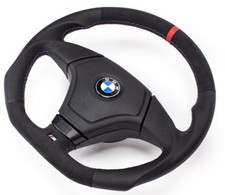Abgeflacht ALCANTARA Lederlenkrad für BMW M3 E46 Mit AIRBAG Steering ROT