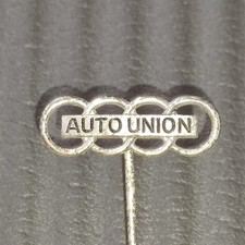 Schöne alte Anstecknadel AUTO UNION aus Musterkoffer Steinhauer&Lück D=19mm