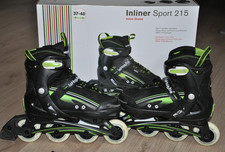Inline Skates La Hobba Gr. 37 (38, 39) - 40, grün schwarz, Protektoren, Tasche