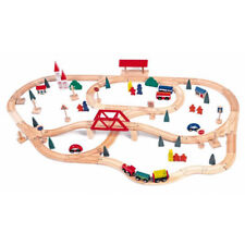 KINDER HOLZ EISENBAHN 90 Teile