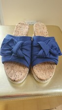 Pantolette Wedges Blau