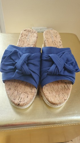 Pantolette wedges blau - wedges,