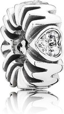 Pandora Damen-Bead Glitzerndes Herz Mom 925 Silber Zirkonia weiß - 791520CZ
