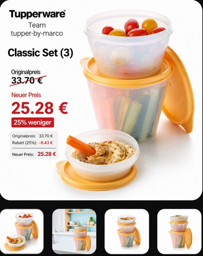 Tupperware classic set - tupperware, klein