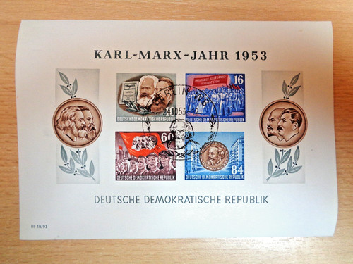 Ddr 1953 block geschnitten - ddr,