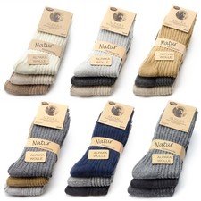 Alpaka Socken 3 Paar 85% Wolle Warm Wintersocken für Herren Damen