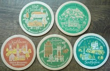 5 verschiedene alte Bierdeckel