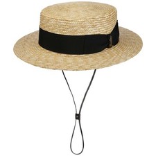 BORSALINO Kreissäge mit Kinnband Strohhut Sonnenhut Sommerhut Hüte