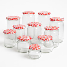 EINMACHGLÄSER STURZGLÄSER MARMELADENGLÄSER 210-900ml mit Deckel Glas Einweckglas