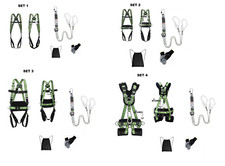 Gerüstbau SET Sicherheitsgurt inkl Y-Halteseil mit Falldämpfer DIN EN361 EN358