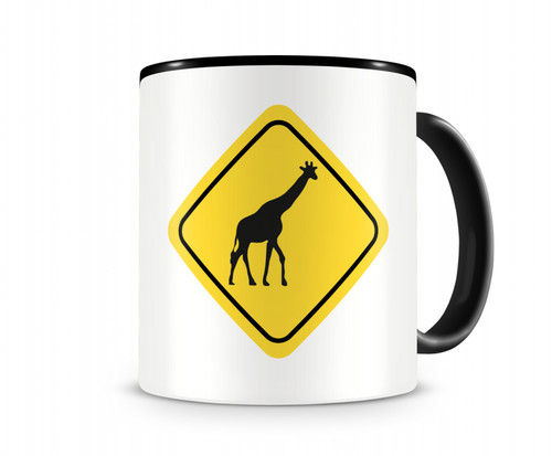 Giraffen warnschild tasse - giraffen,