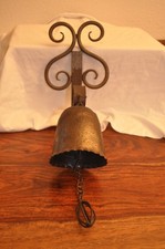 Schmiedeeisen-Wandglocke, vintage ca. 50er Jahre