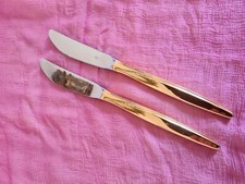 WMF Kopenhagen 2 Messer Griffe Silber 800 vergoldet L 21,8 cm Top Zustand