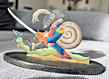 Zinnfigur große Vitrinenfigur Flachfigur beidseitig bemalt Schneckenpost