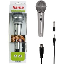 Hama Dynamisches Mikrofon kabelgebunden 3m Kabel XLR Klinke Karaoke Party DJ