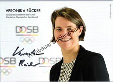 Original Autogramm Veronika Rücker Deutscher Olympischer Sportbund /// Autogramm