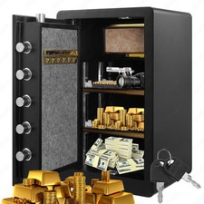 Safe Tresor Möbeltresor mit digital Tastatur & Schlüssel Alarmsystem Feuerfest