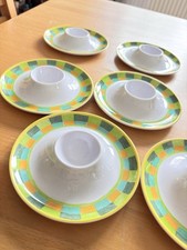 6 ￼ Retro Vintage Eierbecher Aus Melanin Campingausflug Neuwertig