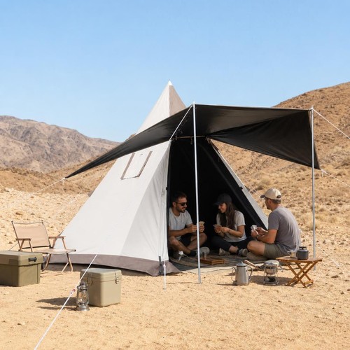 Personen camping zelt - 4,