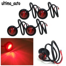 4 Teile 3 LED Rot Rund Hinten