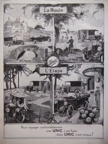 Werbung 1924 unic road a - werbung,