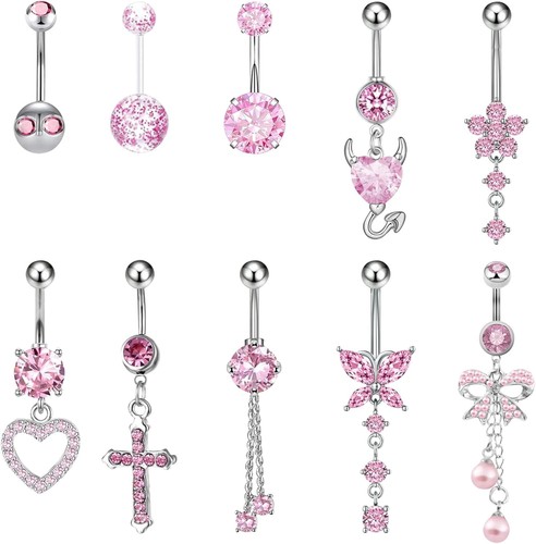 Stück bauchnabelpiercings - 10,